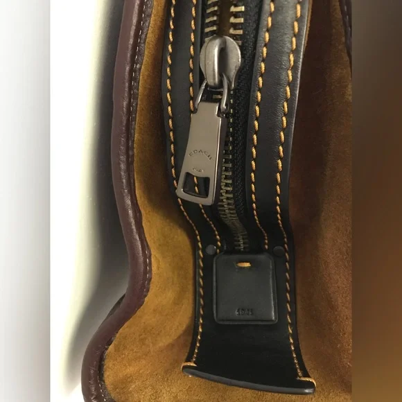 Coach 1941 Rogue in Oxblood Whipstitch Handles Suede 3-Way Carry Rare 58116 - Picture 10 of 16